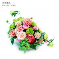 满庭芳花艺新款欧式风格树脂花器仿真假花家居样板间仿真植物盆花摆件包邮MTF-OS1704040
