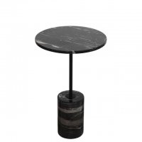 LY-7003B黑色      ，40cmX60cm，大理石+铁艺，个性家居别墅店面橱窗现代轻奢桌子