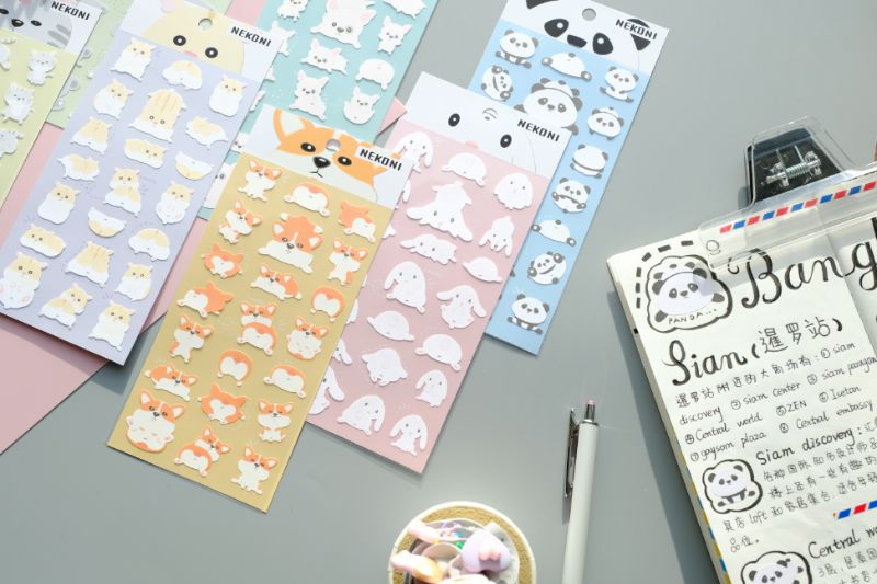 NEKONI Original Design Animals aealing stickers