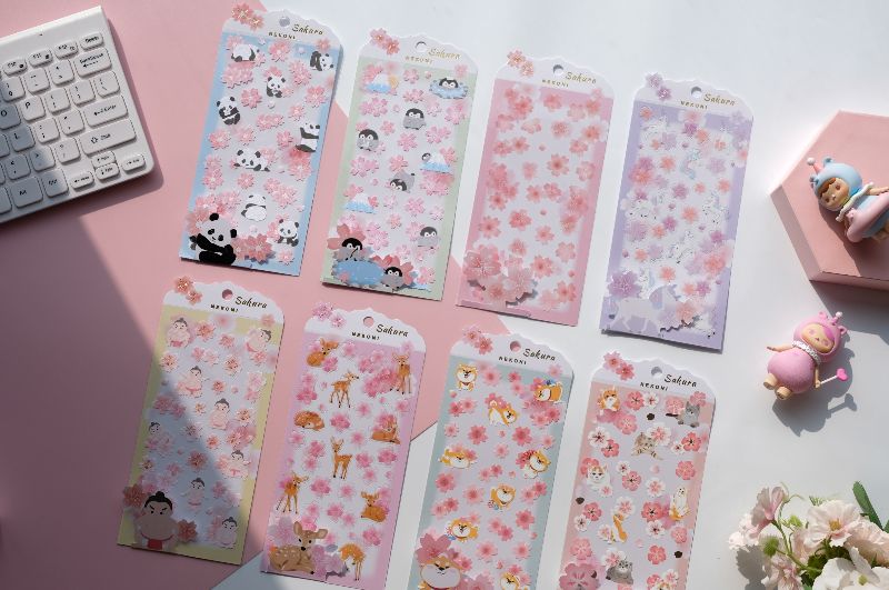 NEKONI Original Design Sakura planar stickers