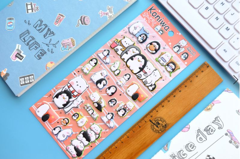 NEKONI Original Design Lovely Dango puffy stickers
