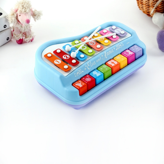 冰雪奇缘儿童手敲琴婴幼儿早教益智音乐玩具趣味八音敲琴