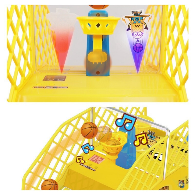 小黄人双人篮球游戏机儿童桌上游戏趣味对战亲子互动室内桌游玩具