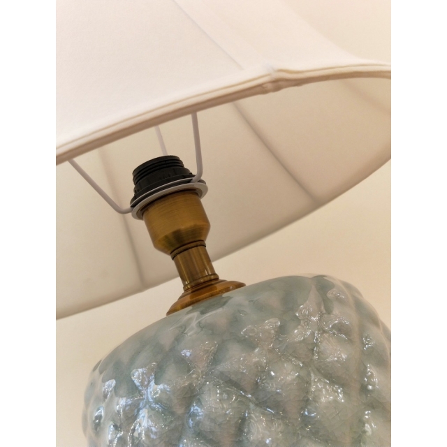 新中式风格青色陶瓷瓶底座灯具设计师样板会所书房卧室台灯