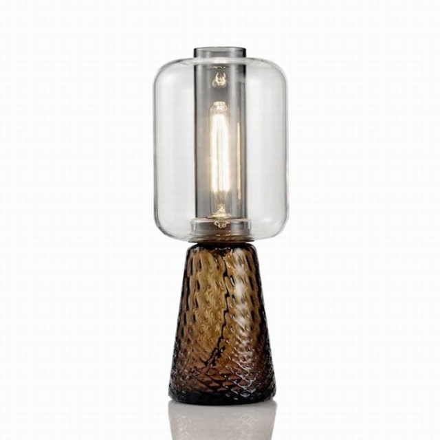 现代简约玻璃材质设计师美式简约创意铁艺客厅书房样板房台灯