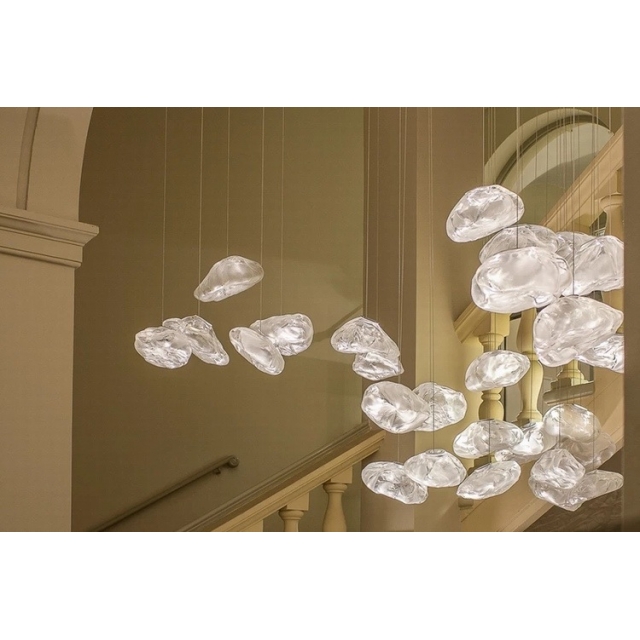 欧式不规则球形玻璃灯具客厅主人房酒店卧室展厅工作室吊灯