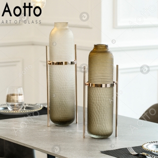 北欧ins风创意新品玻璃花瓶 果盘篮子装饰摆件工艺品三件