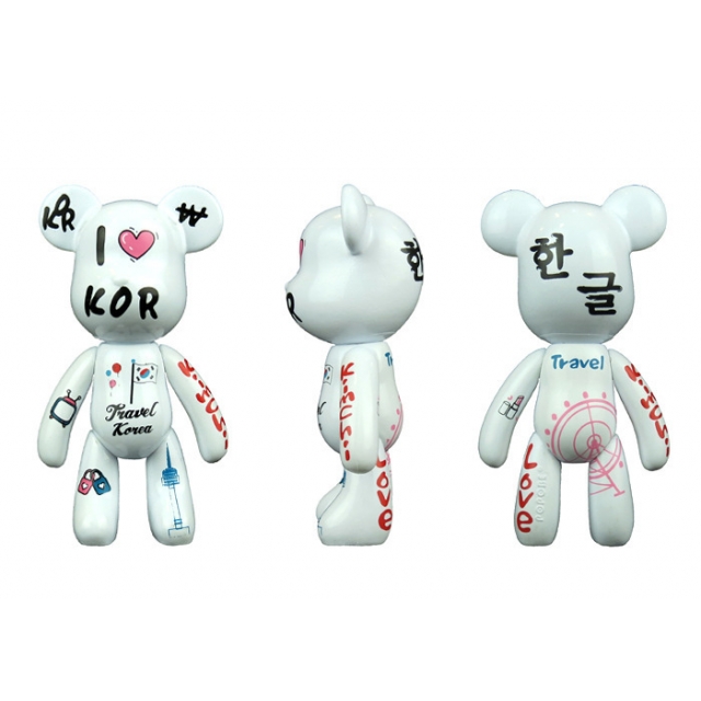 POPOBE正版暴力熊 3寸盒装 韩国 PVC 卡通 装饰 Q版 摆件 动漫