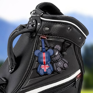 POPOBE正版暴力熊 5寸吸塑行李牌 迷彩 高尔夫球包牌 防丢失