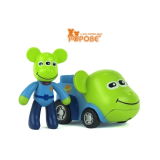 POPOBE正版暴力熊 2寸车盒 三眼仔 卡通Q版 摆件动漫 抓抓机 装饰