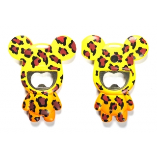 POPOBE正版暴力熊 5寸开瓶器 豹纹 创意 家居 冰箱贴 装饰 个性