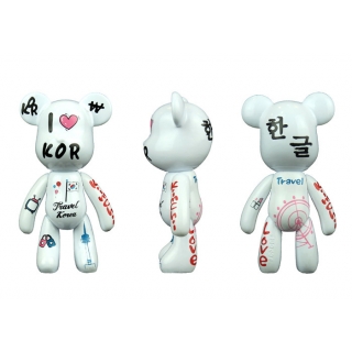 POPOBE正版暴力熊 3寸盒装 韩国 PVC 卡通 装饰 Q版 摆件 动漫