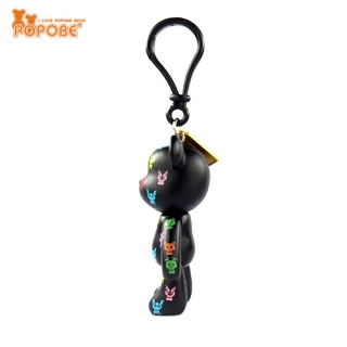 POPOBE正版暴力熊 3寸钥匙扣 头彩 PVC 卡通 创意 Q版 挂饰 动漫
