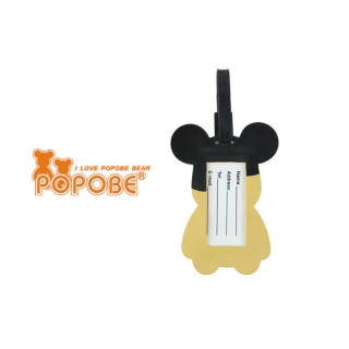POPOBE正版暴力熊 5寸吸塑行李牌 W7 高尔夫球包牌 防丢失