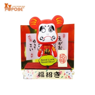 2021 正版暴力熊招财招福达摩福防小人 PVC新春开运装饰摆件 新品