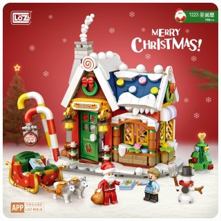LOZ 1223 Christmas house building blocks, Christmas gifts, children's toys and prizes