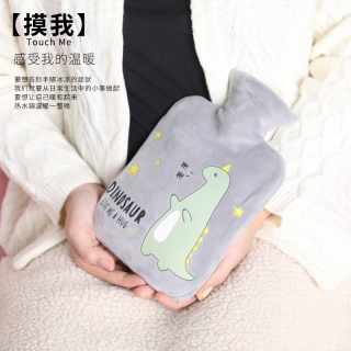 冬季产品注水热水外套带可爱卡通迷糊龙灌水暖水袋防爆恐龙暖手宝