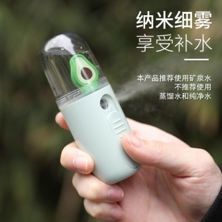 创意新品小清新水果补水仪便携式充电迷你脸部喷雾加湿器雾化器