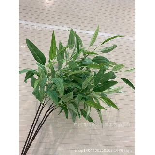 仿真叶子 带果桉树叶 尤加利金钱叶 插花配材 假花绿植装饰批发