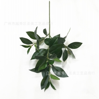 仿真花月桂叶长枝仿真植物绢布家居装饰花艺配材厂家直销绿叶月桂