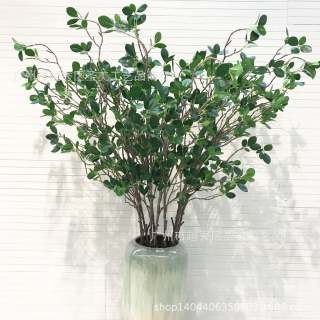 仿真手感米兰叶园林装饰样板房装饰绿植榕树叶假花婚庆花路引花假