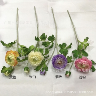 仿真小露莲2头茶花路引婚庆花家居装饰吊顶花排田园洋牡丹茶玫