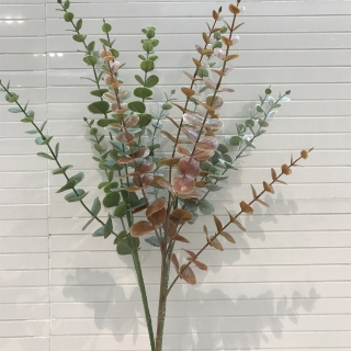 广州仿真花批发仿真金钱叶家居装饰金钱草圆叶尤加利叶塑胶草植物