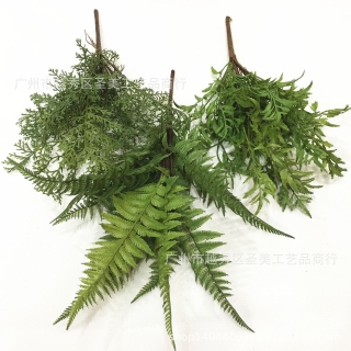 仿真蕨草小把束绿植塑胶波草绿植墙花材海金沙装饰绿植高档仿真花