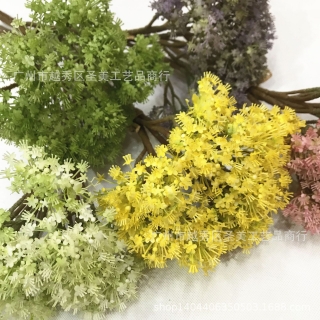 5头手扎雪球仿真花批发家居装饰婚庆花束摄影道具小清新手捧花束