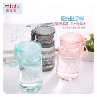 【厂家直销】透明塑料水杯子 便携简洁随手杯 实用礼品定制logo