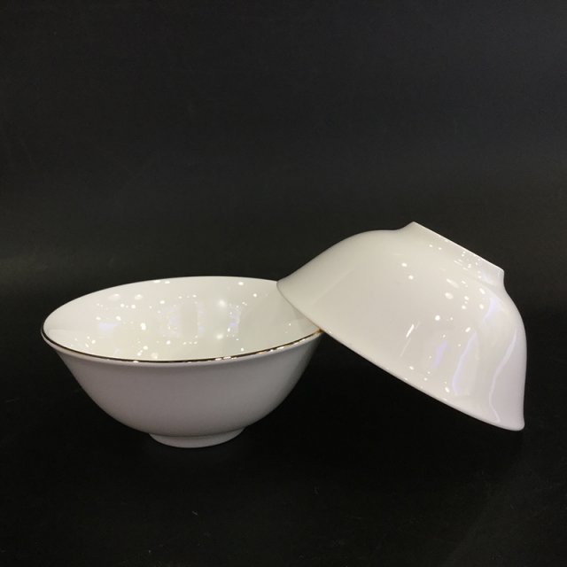 唐山骨瓷家用中式镶金边3.25"小碗酱料碗