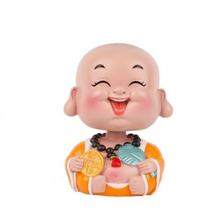 10CM摇头笑佛（18004铜钱）