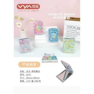 闪钻少女心可爱卡通双面折叠化妆镜便携镜口袋镜小礼品批发随身镜