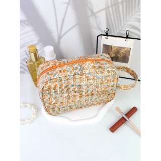 ins风小香风时尚大容量手提拉链便携化妆收纳洗漱包