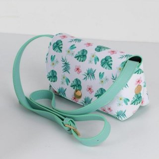 森系小清新花卉印花斜挎包化妆包零钱包百搭单肩包时尚女包链条包