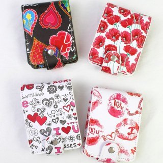 口红包包镜子便捷随身可扣化妆镜鲜花美式都市多色外贸有袋子