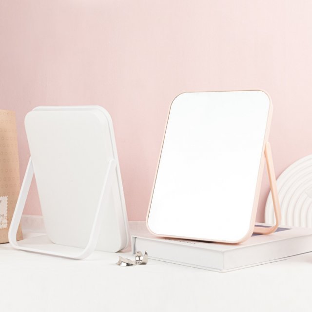 [胜雅] ins风多巴胺颜色化妆镜宿舍桌面折叠便携台镜家用办公室轻便台镜