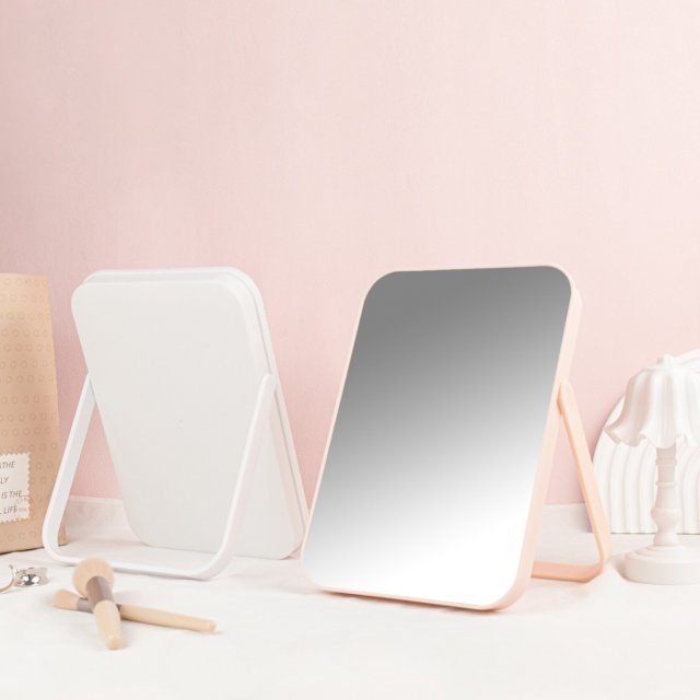 [胜雅] ins风多巴胺颜色化妆镜宿舍桌面折叠便携台镜家用办公室轻便台镜