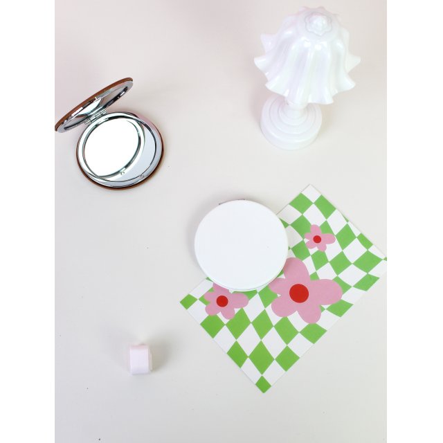 [胜雅] ins 风马卡龙色迷你小圆镜随身便携折叠双面化妆镜补妆镜批发镜子