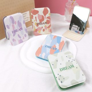 趣味装饰图案可折叠便携口袋化妆时尚镜学生卧室补妆用小镜子