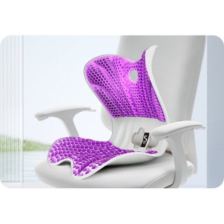 思菲其护腰坐垫久坐神器腰靠垫办公室蜂窝凝胶靠背一体人体工学椅