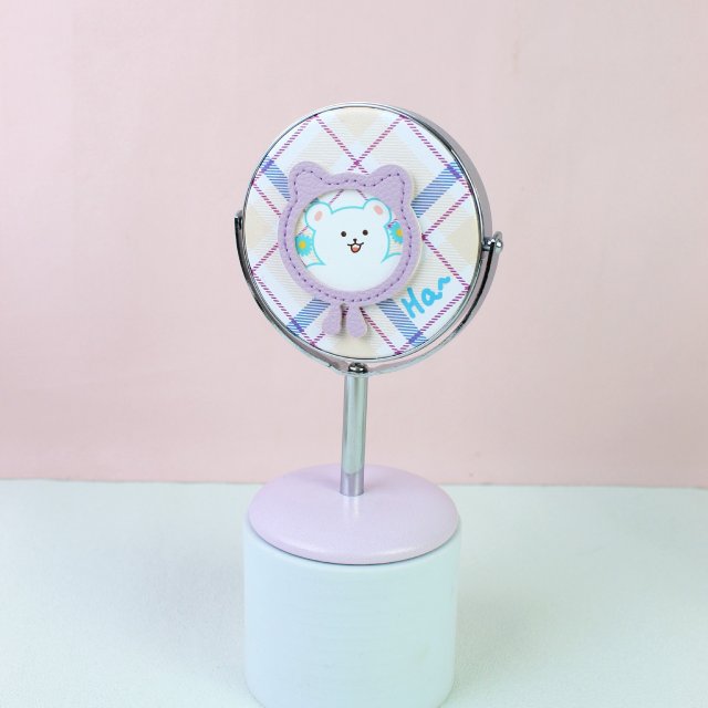 [] 桌面台式可爱高颜值化妆境单面镜子宿舍办公桌镜子卡通儿童学生
