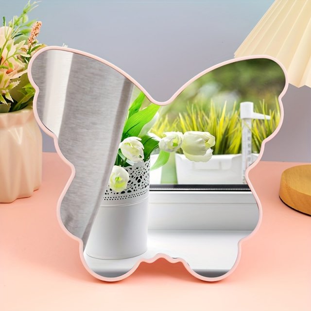 [胜雅] 蝴蝶化妆镜网红化妆镜卧室梳妆镜台式学生宿舍可立台镜美容院镜子