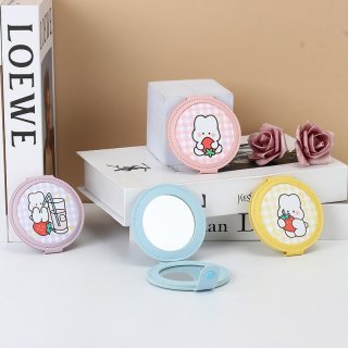 纽扣双面折叠镜化妆镜口袋镜随身镜便携镜批发镜子补妆镜梳妆镜