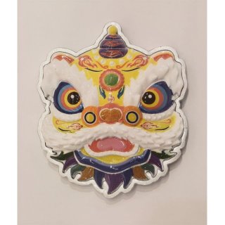 大彩陶醒狮冰箱贴（黄色）