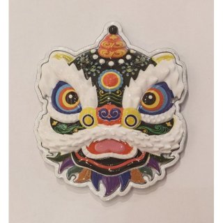 大彩陶醒狮冰箱贴（黑色）