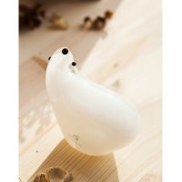 冰雪精灵迷你北极熊琉璃摆件创意人工吹制+热粘白色琉璃摆件工艺品PE362
