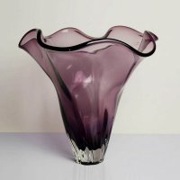 玻璃花瓶巴洛克优雅创意工艺品摆件人工吹制工艺品现代客厅花盘CG181/186