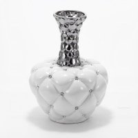 创意摆件家居饰品现代陶瓷镶钻花瓶摆件磨砂工艺结婚生日礼品V407-2