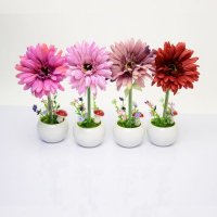 铁宝盒 高仿真花小圆一支菊套装 花瓶花器假花装饰花绢花 客厅装饰花艺 FZH-070